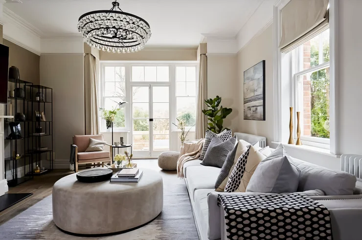 Timeless Elegance Unveiled: A Serene Modern Living Room Transformation
